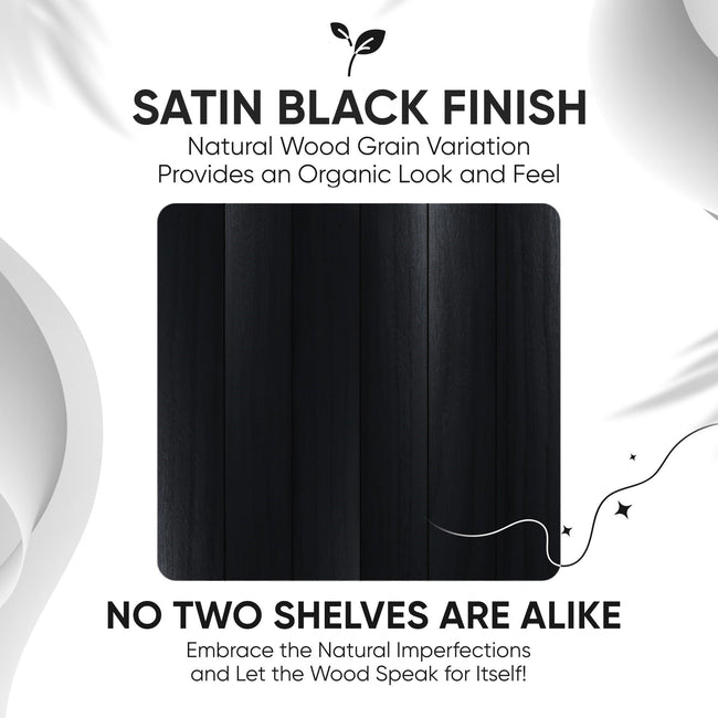 Floating Wooden Shelves for Kitchen Wall Mounted - Thick Industrial Kitchen Wood Shelf Set of 2