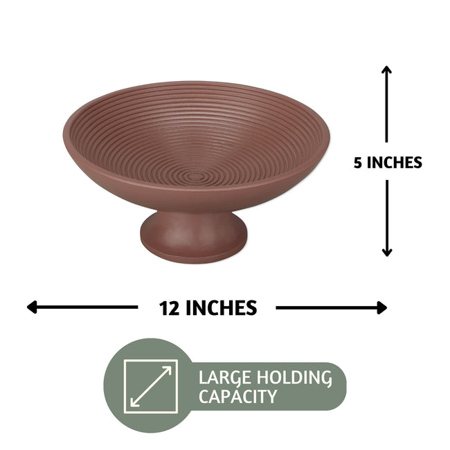 Acacia Wood Fruit Bowl for Kitchen Counter 12" Large