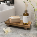 Wood Pedestal Stand Risers 8.7''x3.5'' Small Wooden Riser Soap Stand for Table Countertop Kitchen Sink