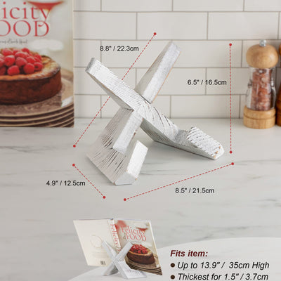 Cookbook Stand, Wooden Recipe Book Holder, Cook Book Stand for Kitchen Counter
