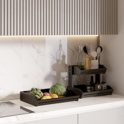 Acacia Wood Fruit Basket - Fruit Bowl for Kitchen Counter, Extra Large Made in USA