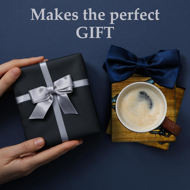 Beautiful Epoxy Resin and Wood Coaster Set Made in USA