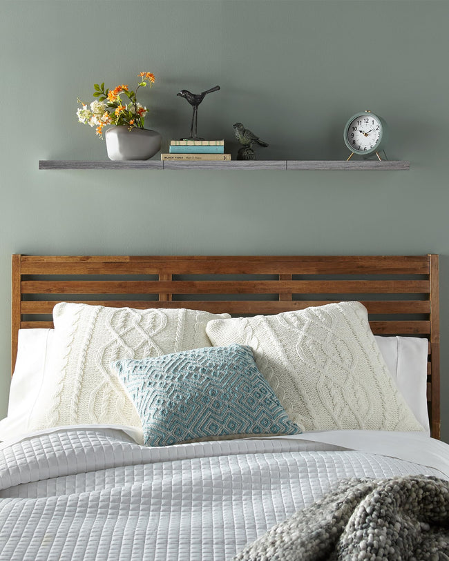 Floating Wood Shelves - Wall Mounted, for Kitchen, with 22lbs Capacity Set of 3