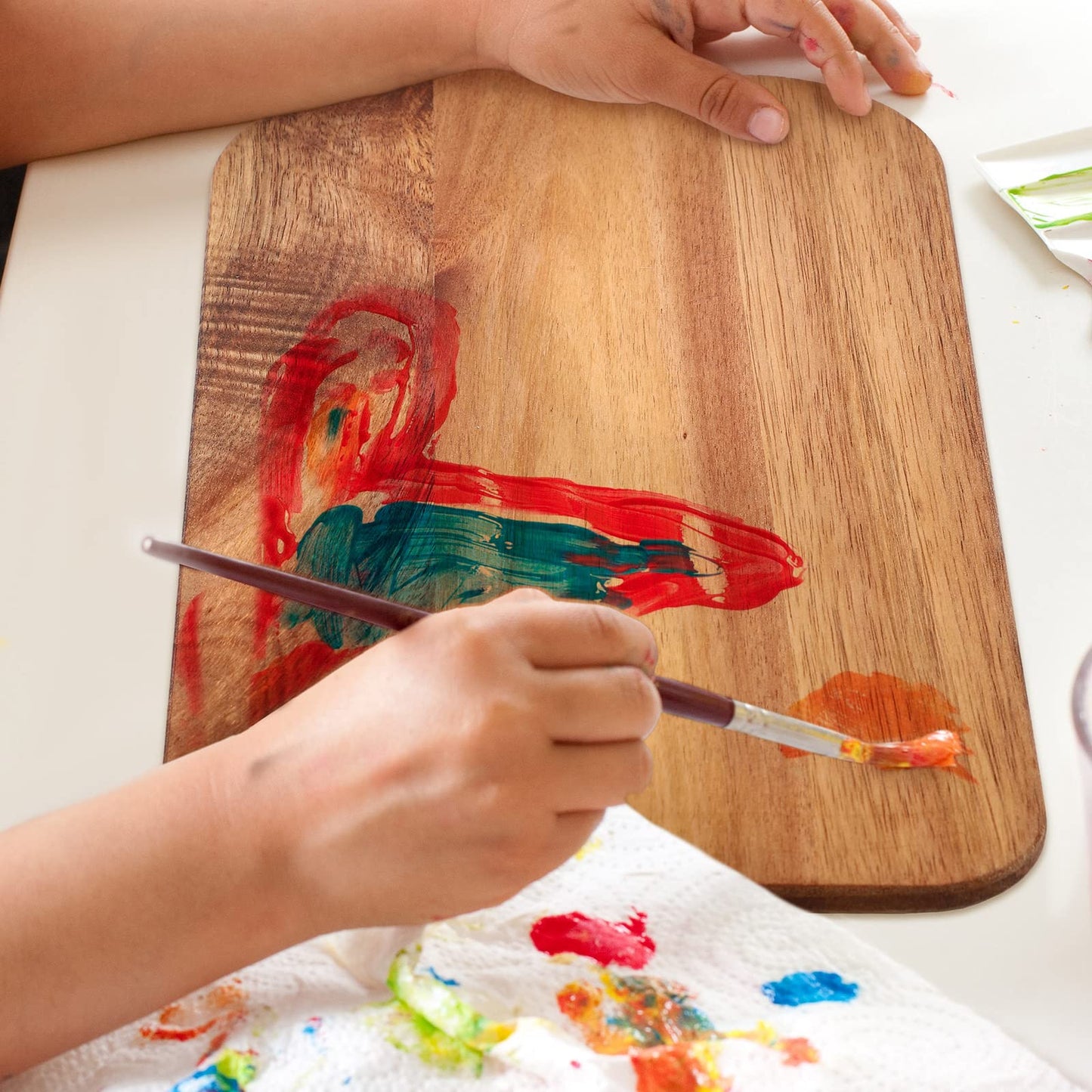 12 Packs Cutting Board Set with Handles 15 x 7 Inch, Acacia, Bamboo Wood)