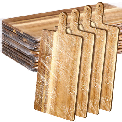 12 Packs Cutting Board Set with Handles 15 x 7 Inch, Acacia, Bamboo Wood)