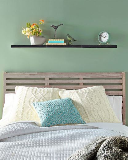 Floating Wood Shelves - Wall Mounted, for Kitchen, with 22lbs Capacity Set of 3