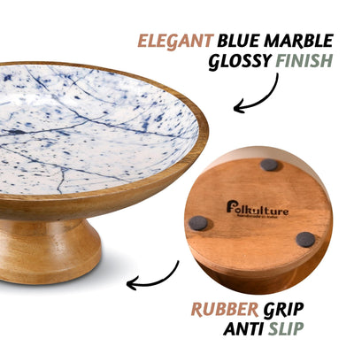 Acacia Wood Fruit Bowl for Kitchen Counter 12" Large