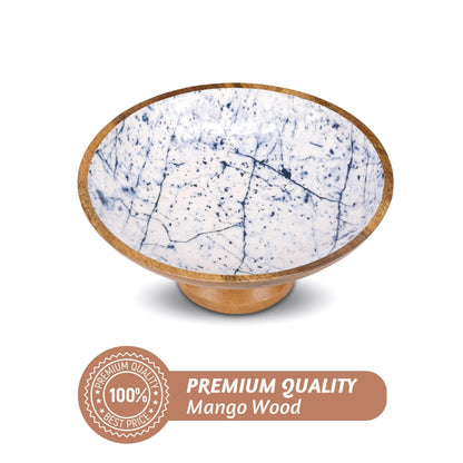 Acacia Wood Fruit Bowl for Kitchen Counter 12" Large