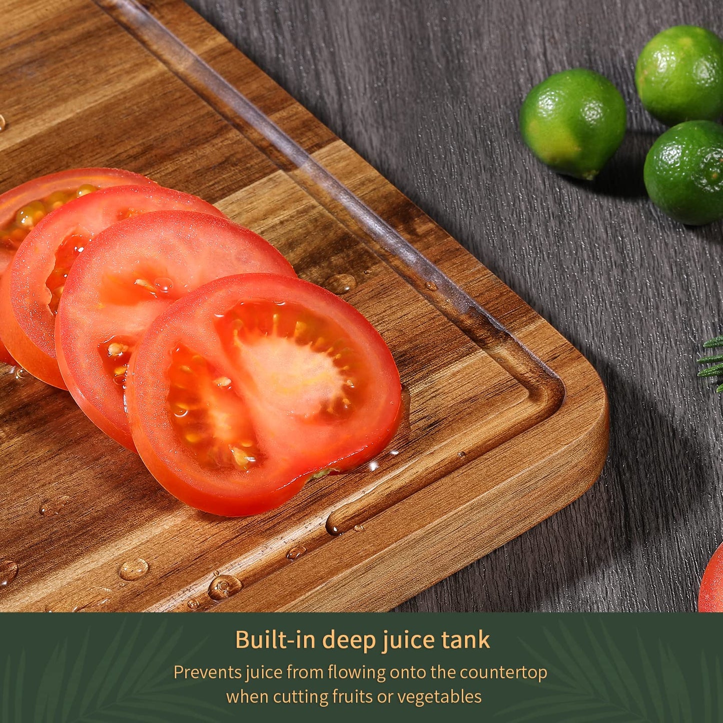 Wood Cutting Boards Set of 3 for Kitchen, Thick Chopping Board, (17x12, 12x10, 12x7 inch)