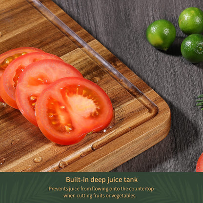 Wood Cutting Boards Set of 3 for Kitchen, Thick Chopping Board, (17x12, 12x10, 12x7 inch)
