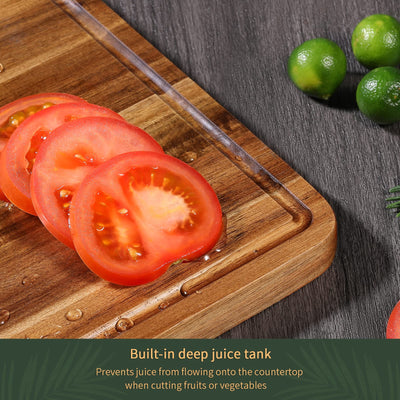 Wood Cutting Boards Set of 3 for Kitchen, Thick Chopping Board, (17x12, 12x10, 12x7 inch)