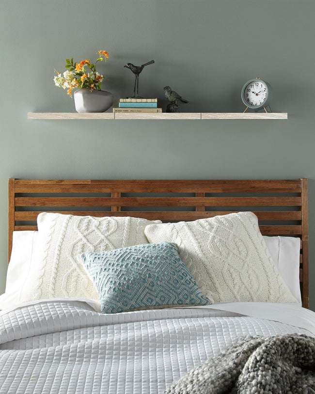 Floating Wood Shelves - Wall Mounted, for Kitchen, with 22lbs Capacity Set of 3