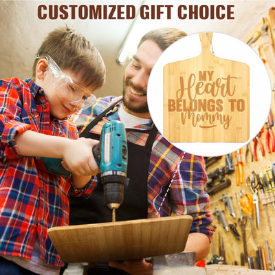 12 Packs Cutting Board Set with Handles 15 x 7 Inch, Acacia, Bamboo Wood)