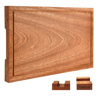 Wooden Cutting Boards For Kitchen Wood Chopping Board Thick One-piece Cutting Board With Juice Groove  15 * 10.2 * 1"