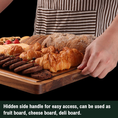 Wood Cutting Boards Set of 3 for Kitchen, Thick Chopping Board, (17x12, 12x10, 12x7 inch)