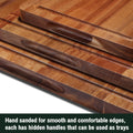 Wood Cutting Boards Set of 3 for Kitchen, Thick Chopping Board, (17x12, 12x10, 12x7 inch)
