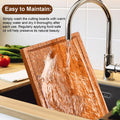 Wooden Cutting Boards For Kitchen Wood Chopping Board Thick One-piece Cutting Board With Juice Groove  15 * 10.2 * 1"