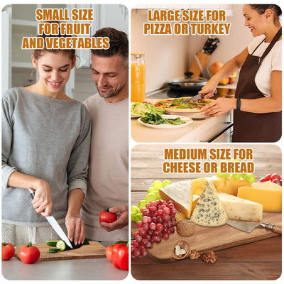 12 Packs Cutting Board Set with Handles 15 x 7 Inch, Acacia, Bamboo Wood)