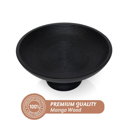 Acacia Wood Fruit Bowl for Kitchen Counter 12" Large