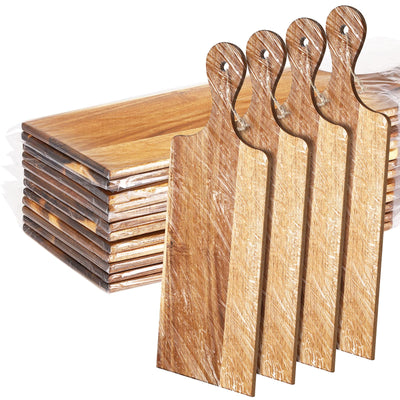 12 Packs Cutting Board Set with Handles 15 x 7 Inch, Acacia, Bamboo Wood)