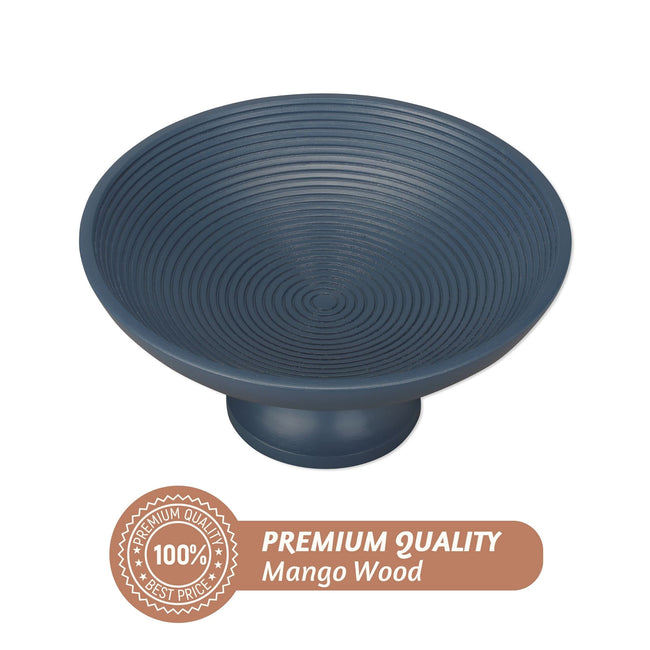 Acacia Wood Fruit Bowl for Kitchen Counter 12" Large