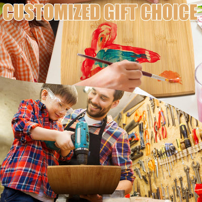 12 Packs Cutting Board Set with Handles 15 x 7 Inch, Acacia, Bamboo Wood)