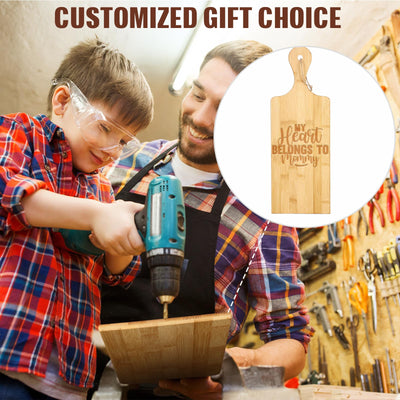 12 Packs Cutting Board Set with Handles 15 x 7 Inch, Acacia, Bamboo Wood)