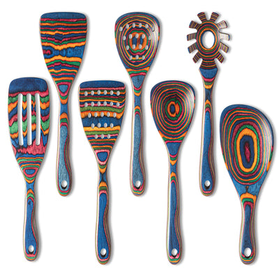 7-Piece wood Utensils Set, Durable, Eco-Friendly, Wooden Spoons for cooking, Kitchen Tool
