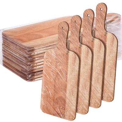12 Packs Cutting Board Set with Handles 15 x 7 Inch, Acacia, Bamboo Wood)