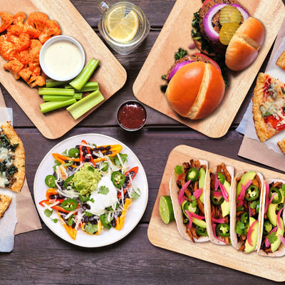 12 Packs Cutting Board Set with Handles 15 x 7 Inch, Acacia, Bamboo Wood)