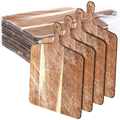 12 Packs Cutting Board Set with Handles 15 x 7 Inch, Acacia, Bamboo Wood)
