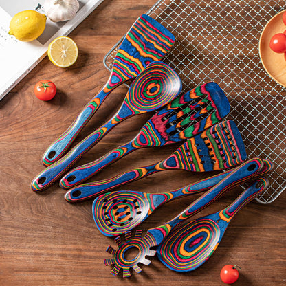 7-Piece wood Utensils Set, Durable, Eco-Friendly, Wooden Spoons for cooking, Kitchen Tool
