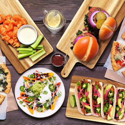 12 Packs Cutting Board Set with Handles 15 x 7 Inch, Acacia, Bamboo Wood)