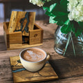 Beautiful Epoxy Resin and Wood Coaster Set Made in USA
